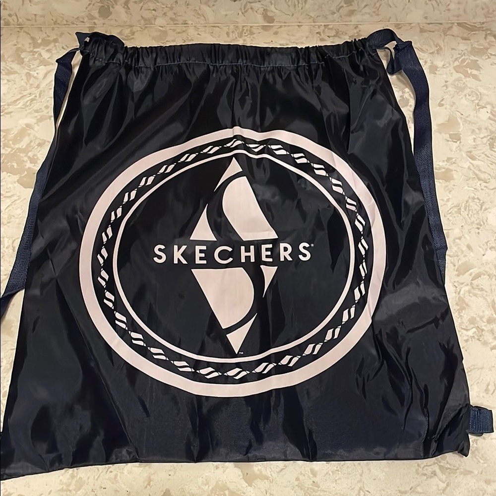 Skechers Navy Drawstring Bag with Logo